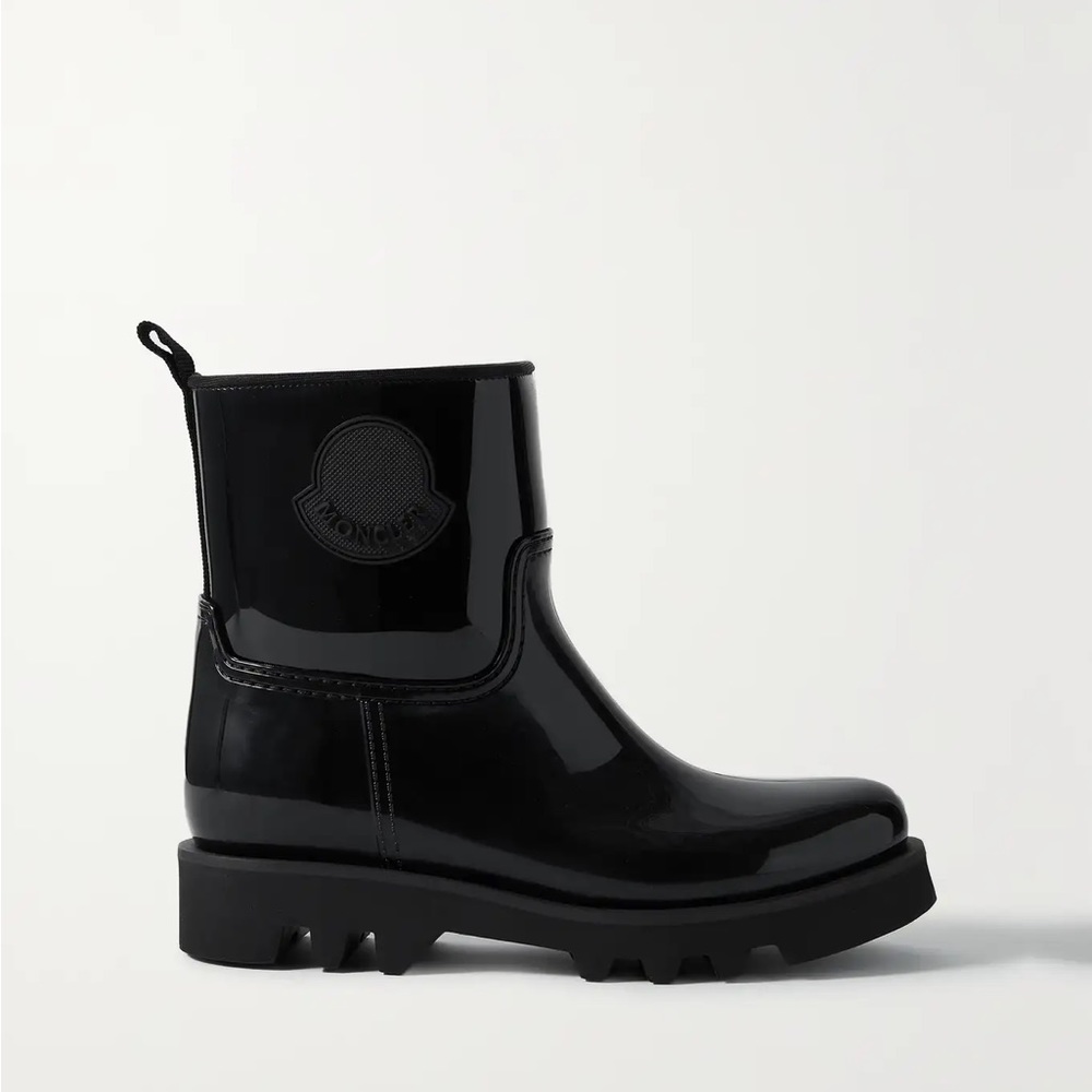 Moncler Ginette black rain boots